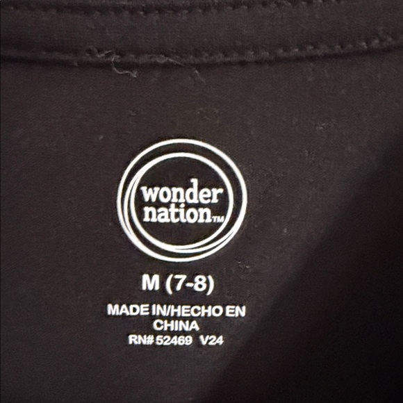 Wonder Nation Black Unicorn Kids T-Shirt - 7/8 - Picture 2 of 3